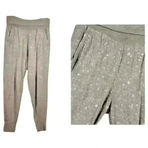 AERIE Womans GREY Lounge pants PJ Pajama sweatpants Fleece Pockets size Sm
